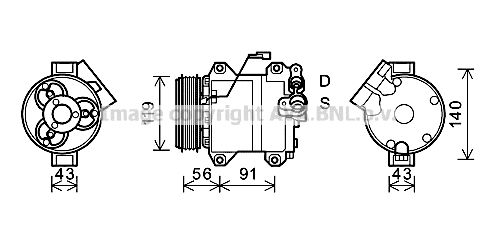 AVA QUALITY COOLING Компрессор, кондиционер SZK121